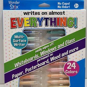Wonder Stix 24 Assorted Colors Washable Write on Almost Anything DIY Crafts Kids